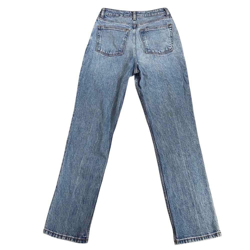 Reformation Liza Ultra High Rise Straight Jeans Womens 26 Blue Malta Sustainable - Picture 5 of 11